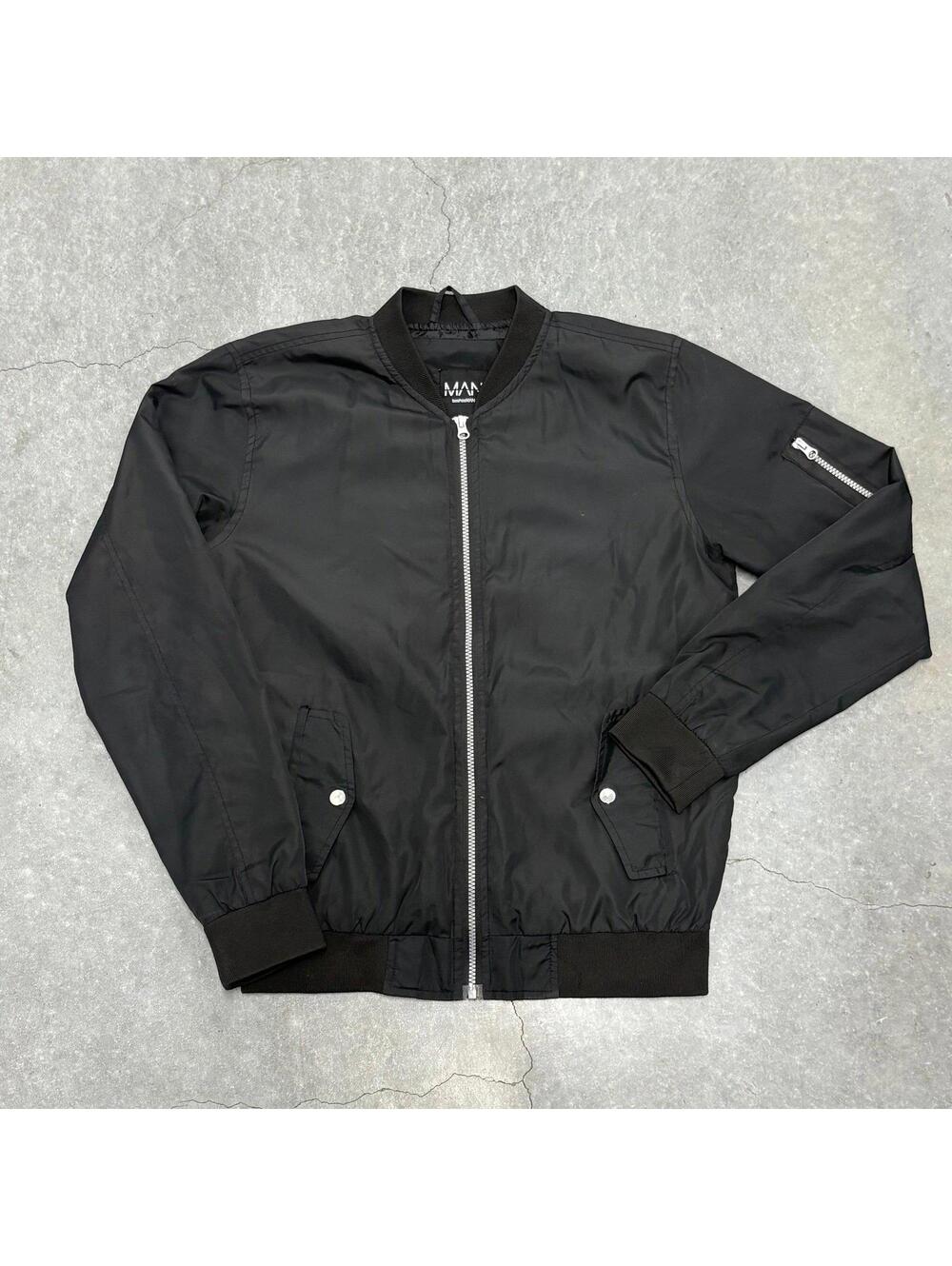 Boohoo MAN Black Bomber Jacket